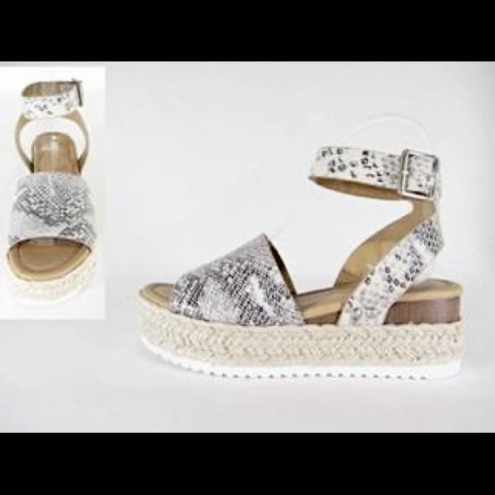 Snakeskin Platform Sandals